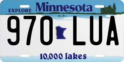 MN license plate 970LUA