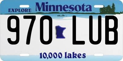 MN license plate 970LUB