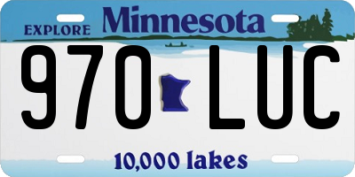 MN license plate 970LUC