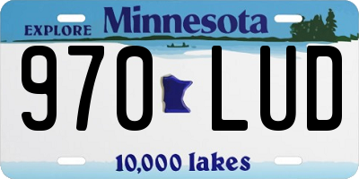 MN license plate 970LUD