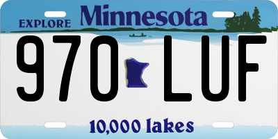 MN license plate 970LUF