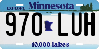 MN license plate 970LUH