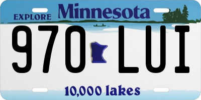 MN license plate 970LUI