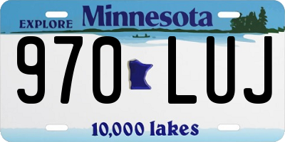 MN license plate 970LUJ