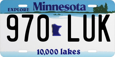 MN license plate 970LUK