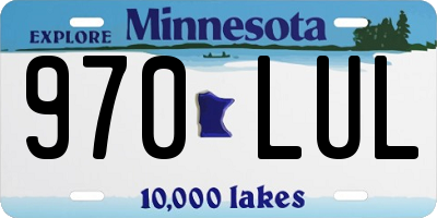 MN license plate 970LUL