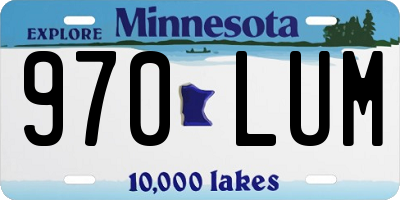 MN license plate 970LUM