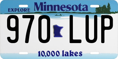 MN license plate 970LUP