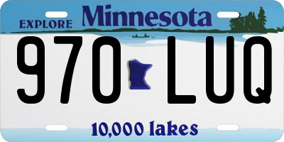 MN license plate 970LUQ
