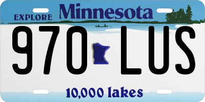 MN license plate 970LUS