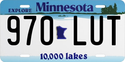 MN license plate 970LUT