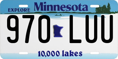 MN license plate 970LUU