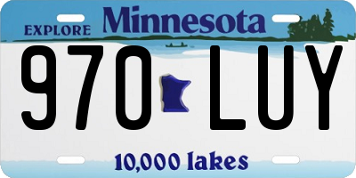 MN license plate 970LUY