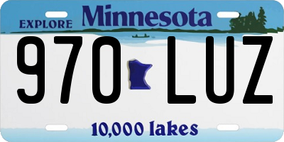 MN license plate 970LUZ