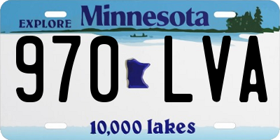 MN license plate 970LVA