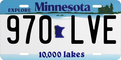 MN license plate 970LVE