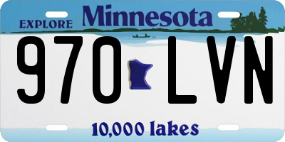 MN license plate 970LVN