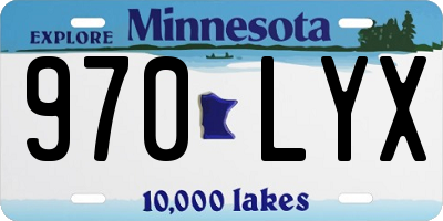 MN license plate 970LYX
