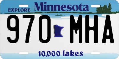 MN license plate 970MHA