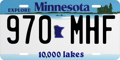 MN license plate 970MHF