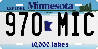 MN license plate 970MIC