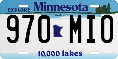 MN license plate 970MIO