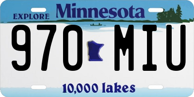 MN license plate 970MIU