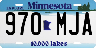 MN license plate 970MJA