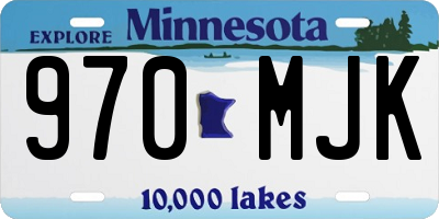 MN license plate 970MJK