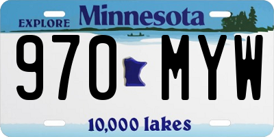 MN license plate 970MYW