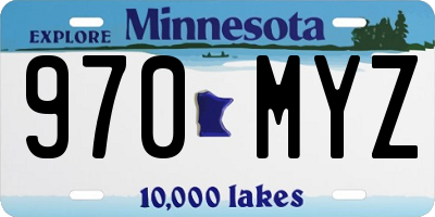 MN license plate 970MYZ