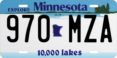 MN license plate 970MZA
