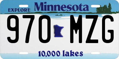 MN license plate 970MZG