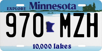 MN license plate 970MZH
