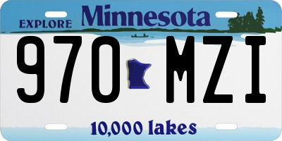 MN license plate 970MZI