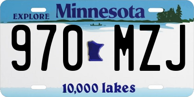 MN license plate 970MZJ