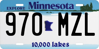 MN license plate 970MZL