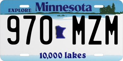 MN license plate 970MZM
