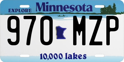 MN license plate 970MZP