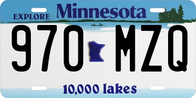 MN license plate 970MZQ