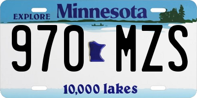 MN license plate 970MZS