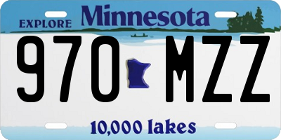 MN license plate 970MZZ