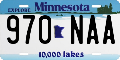 MN license plate 970NAA