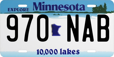 MN license plate 970NAB