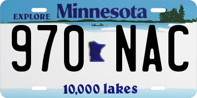 MN license plate 970NAC