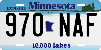 MN license plate 970NAF