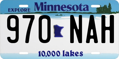 MN license plate 970NAH
