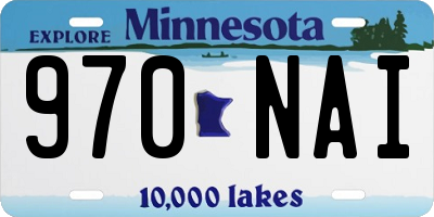 MN license plate 970NAI