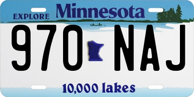MN license plate 970NAJ