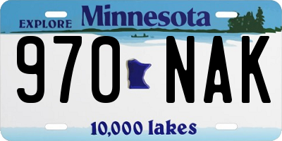 MN license plate 970NAK